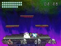 une photo d'Ã©cran de Super Smash Bros sur Nintendo 64